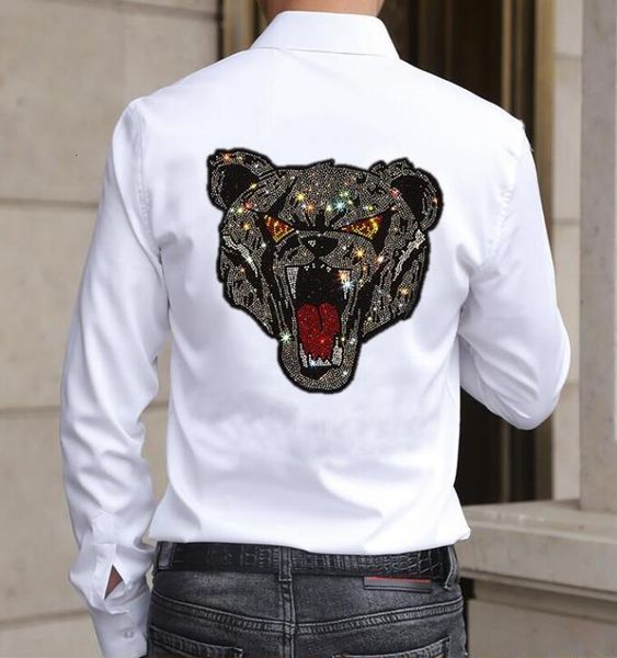 men's casual shirts more male size diamond casual shirt 2021 men's clothes drill fashion, White;black
men's casual shirts more male size diamond casual shirt 2021 men's clothes drill fashion, White;black