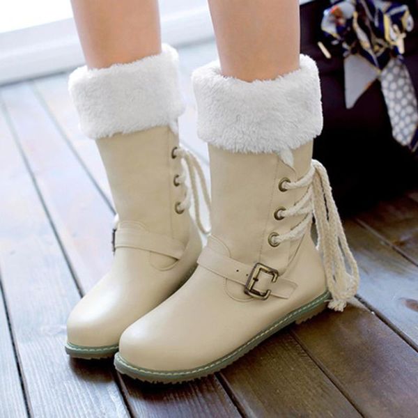 boots women winter fashion pure color round toe lace-up flat heels vintage ankle for 9.6, Black
boots women winter fashion pure color round toe lace-up flat heels vintage ankle for 9.6, Black