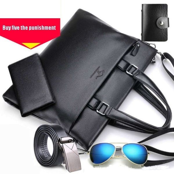 men's leather briefcase totes for documents men shoulder male business 14-inch computer bag ( / with purse and belt lj201012
men's leather briefcase totes for documents men shoulder male business 14-inch computer bag ( / with purse and belt lj201012