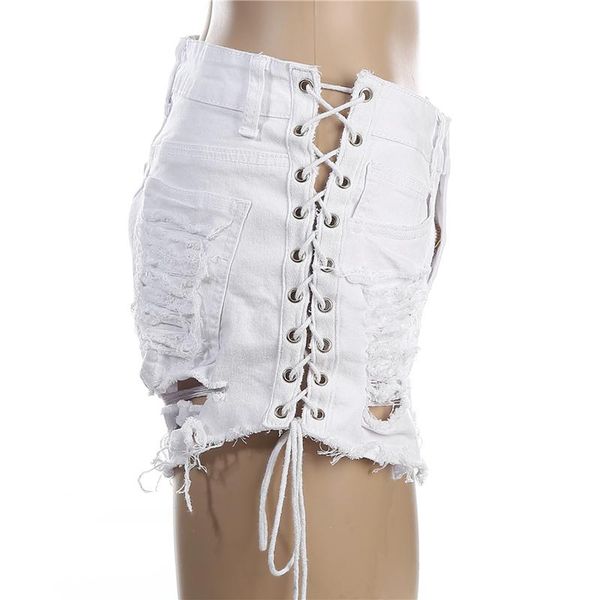 women's shorts summer beach denim jeans torn edge loose open hole female fashion club short, White;black
women's shorts summer beach denim jeans torn edge loose open hole female fashion club short, White;black