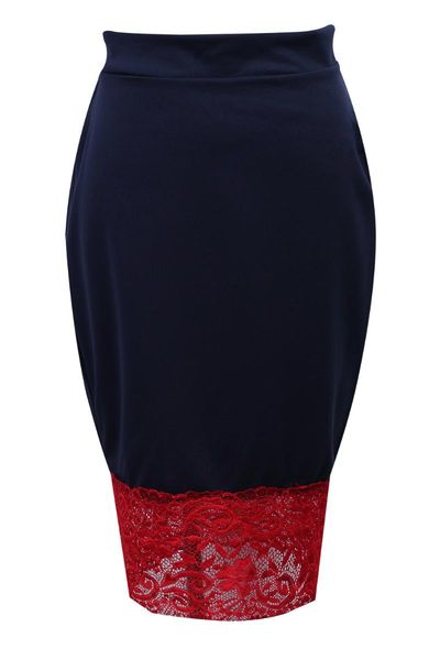 skirts hirigin women comfort cotton elastic high waist lace splice knee-length pencil skirt, Black
skirts hirigin women comfort cotton elastic high waist lace splice knee-length pencil skirt, Black