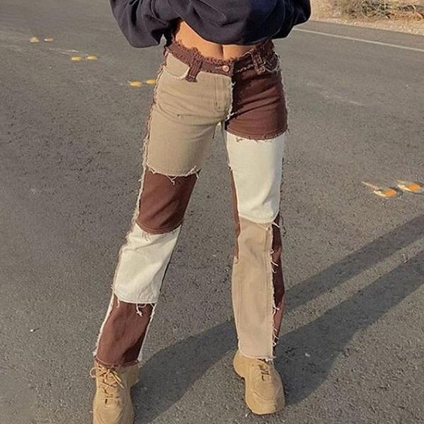 women's pants & capris summer women denim striped patchwork street casual hip hop high waist loose straight jeans mujer fashion trouser, Black;white
women's pants & capris summer women denim striped patchwork street casual hip hop high waist loose straight jeans mujer fashion trouser, Black;white