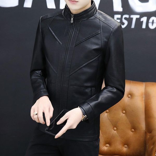 men's fur & faux jaqueta de couro masculinamens erkek deri mont 2021 spring jackets coats motorcycle leather jacket, Black
men's fur & faux jaqueta de couro masculinamens erkek deri mont 2021 spring jackets coats motorcycle leather jacket, Black