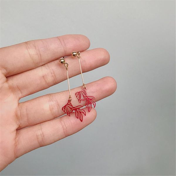 dangle & chandelier fashion earrings simple hollow red goldfish drop creative earring long girls party jewelry gifts hjuey, Silver
dangle & chandelier fashion earrings simple hollow red goldfish drop creative earring long girls party jewelry gifts hjuey, Silver