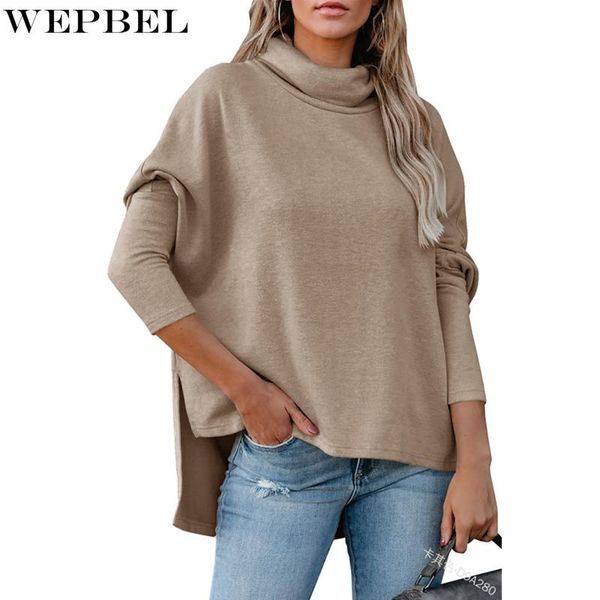 women's t-shirt wepbel women casual fashion loose pullover shirt ladies elegant long sleeve turtleneck spring, White
women's t-shirt wepbel women casual fashion loose pullover shirt ladies elegant long sleeve turtleneck spring, White