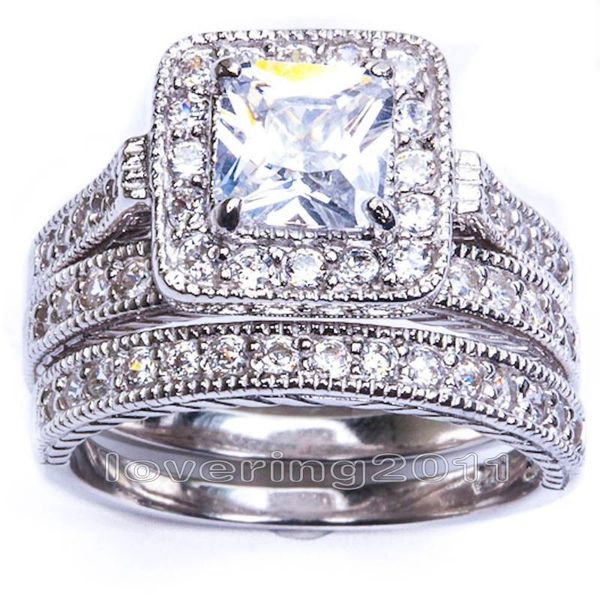 wedding rings choucong retro punk jewelry white gold filled princess cz 3 in 1 zirconia simulated stones custom ring gift size 5-10, Slivery;golden
wedding rings choucong retro punk jewelry white gold filled princess cz 3 in 1 zirconia simulated stones custom ring gift size 5-10, Slivery;golden