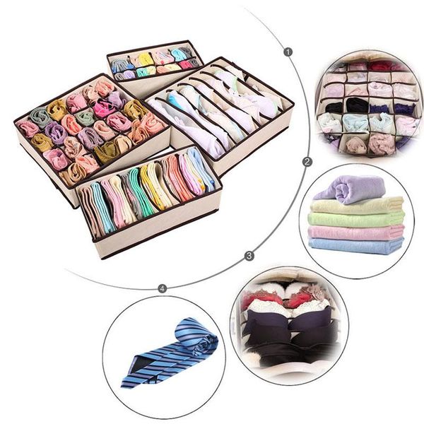 storage drawers 4pcs collapsible underwear bra sock tie box closet organizer drawer container set
storage drawers 4pcs collapsible underwear bra sock tie box closet organizer drawer container set