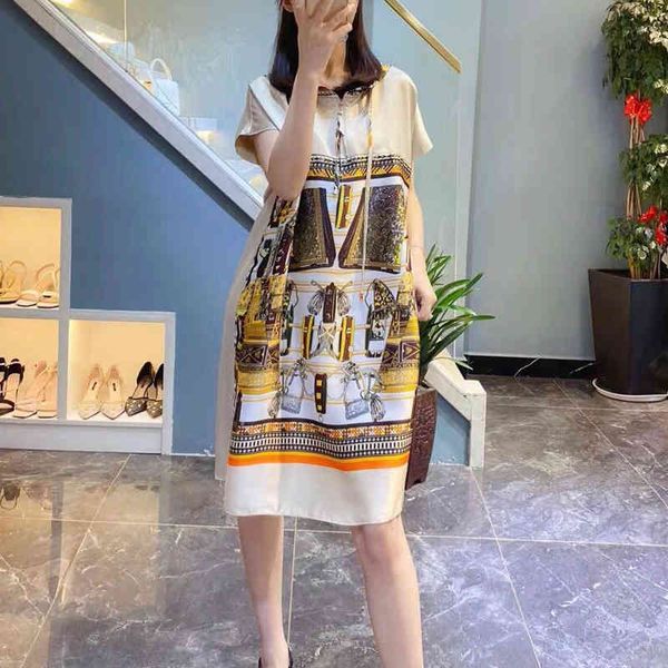 dress spring and summer retro printing loosens temperament dressed in quality women's clothes, Black;gray
dress spring and summer retro printing loosens temperament dressed in quality women's clothes, Black;gray