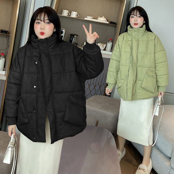 plus size women's fat sister korean cotton jacket, winter new loose warm jacket 200 catties was thin, Black
plus size women's fat sister korean cotton jacket, winter new loose warm jacket 200 catties was thin, Black