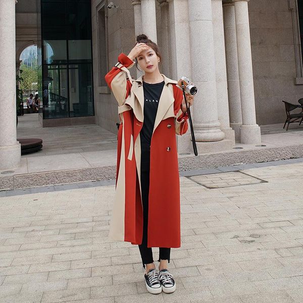 women's trench coats women;s windbreaker spring autumn long korean style loose student hooded casual workwear jacket high-end ladies cl, Tan;black
women's trench coats women;s windbreaker spring autumn long korean style loose student hooded casual workwear jacket high-end ladies cl, Tan;black