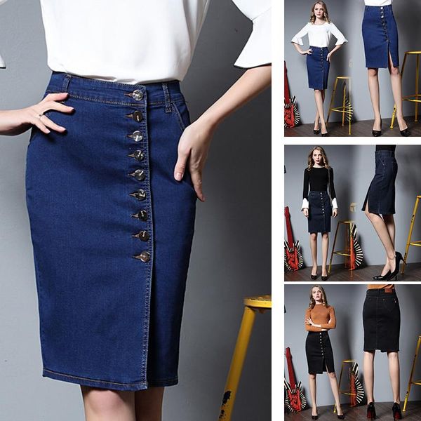 skirts denim skirt bag buckle female casaul stretch long wash knee detail solid color ladies bust, Black
skirts denim skirt bag buckle female casaul stretch long wash knee detail solid color ladies bust, Black