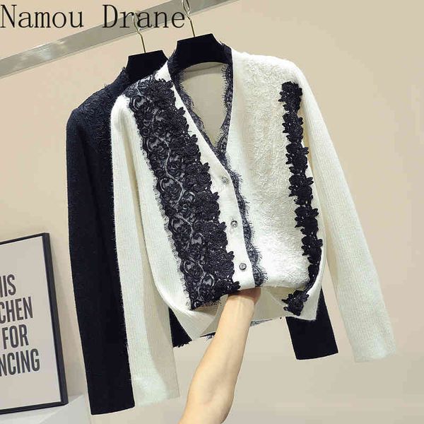 women's knits & tees 2021 lace cardigan autumn women long sleeve casual knit shirt shredded scarf cardigans sweater, White
women's knits & tees 2021 lace cardigan autumn women long sleeve casual knit shirt shredded scarf cardigans sweater, White