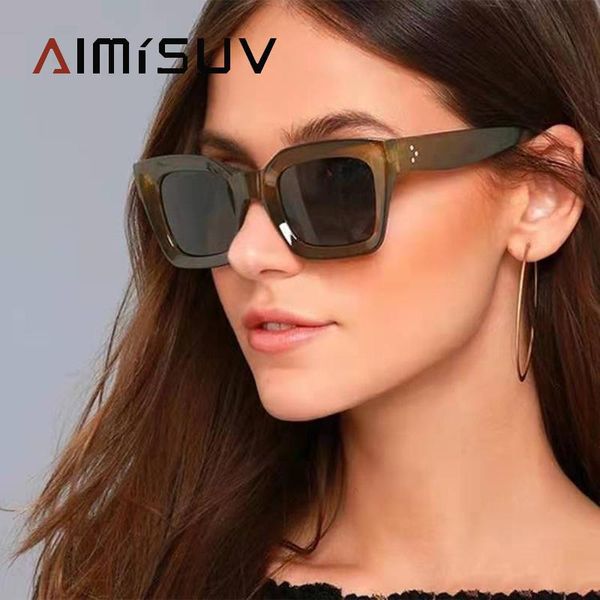 sunglasses aimisuv women's rectangle luxury trend glasses 2021 fashion anti-glare female uv400, White;black
sunglasses aimisuv women's rectangle luxury trend glasses 2021 fashion anti-glare female uv400, White;black