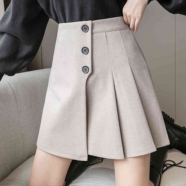 lucyever winter a-line skirt womens fashion high waist pleated mini skirt woman high street black chic buttons skirts 210521
lucyever winter a-line skirt womens fashion high waist pleated mini skirt woman high street black chic buttons skirts 210521