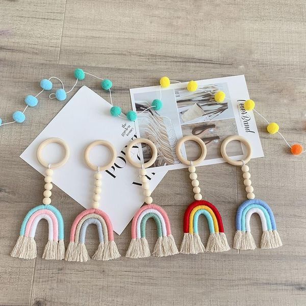 handmade woven cotton rope rainbow decoration tassels keychain natural wooden bead garland string wall hanging home decor decorative objects
handmade woven cotton rope rainbow decoration tassels keychain natural wooden bead garland string wall hanging home decor decorative objects
