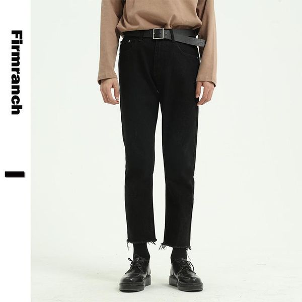 men's jeans firmranch spring men/women black casual slimming japanese pencil pants straight trousers rough selvedge ninth, Blue
men's jeans firmranch spring men/women black casual slimming japanese pencil pants straight trousers rough selvedge ninth, Blue