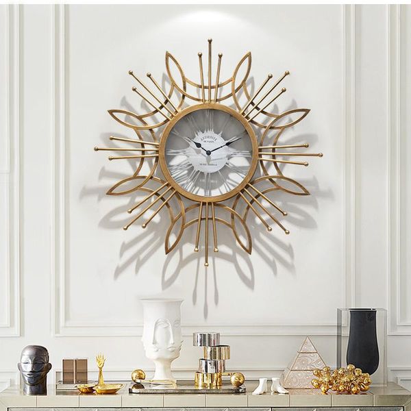 american creative clock art wall living room decoration handmade iron bedroom clocks 
american creative clock art wall living room decoration handmade iron bedroom clocks