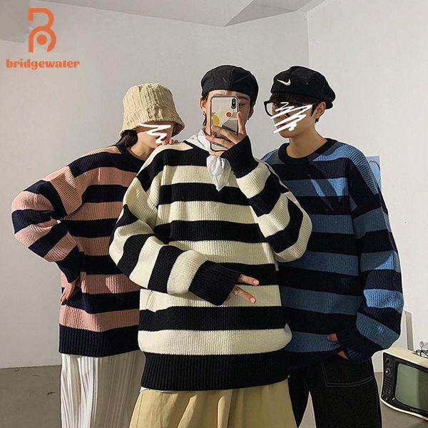 men's sweaters bridgewater striped autumn winter men women thick knitted bottoming pullovers jumpers casual couple sweater, White;black
men's sweaters bridgewater striped autumn winter men women thick knitted bottoming pullovers jumpers casual couple sweater, White;black
