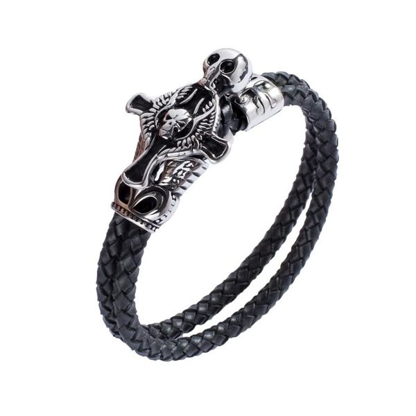 charm bracelets cool stainless steel leather men bracelet black wristband shape fashion jewelry pw755h, Golden;silver
charm bracelets cool stainless steel leather men bracelet black wristband shape fashion jewelry pw755h, Golden;silver