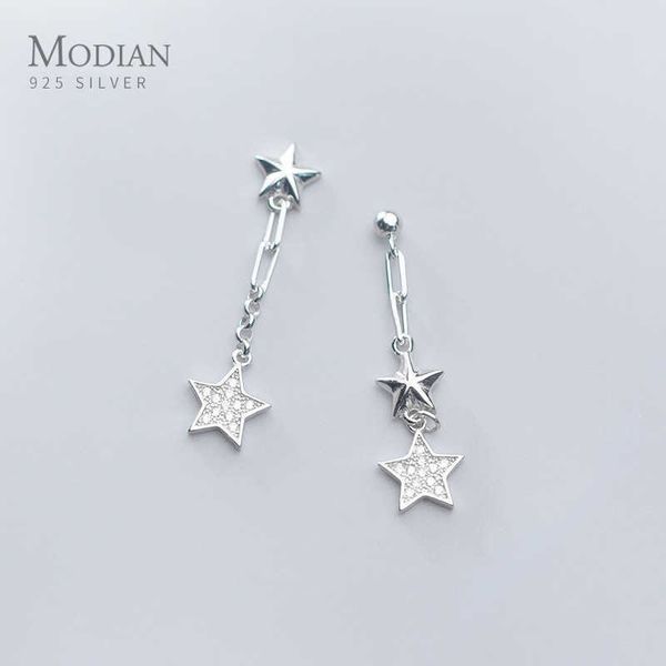fashion stars asymmetry drop earring for women 925 sterling silver long chain pentagram dangle fine jewelry gift 210707
fashion stars asymmetry drop earring for women 925 sterling silver long chain pentagram dangle fine jewelry gift 210707