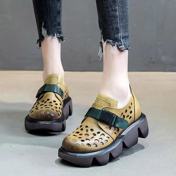 cowhide sponge cake with thick-soled retro handmade shoes hollow leather 2021 spring and summer round toe dress, Black
cowhide sponge cake with thick-soled retro handmade shoes hollow leather 2021 spring and summer round toe dress, Black