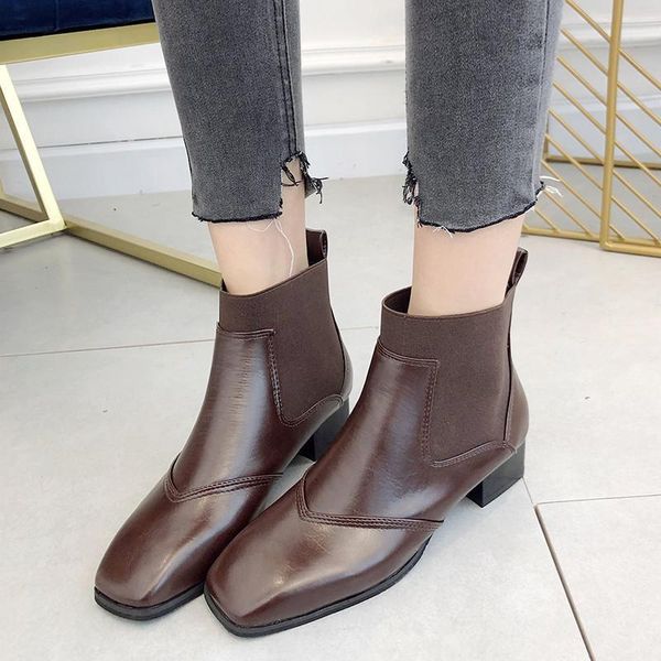 boots cootelili fashion patent fall leather rubber ankle for women elastic square toe basic ladies shoes, Black
boots cootelili fashion patent fall leather rubber ankle for women elastic square toe basic ladies shoes, Black