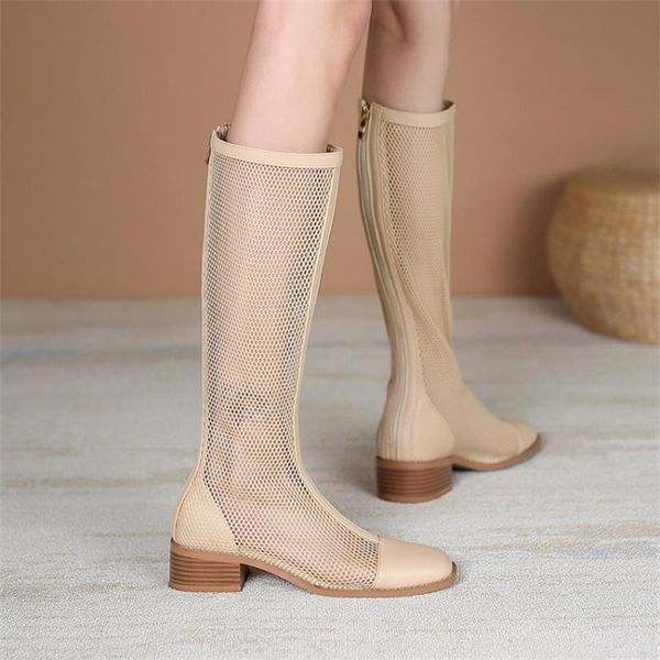 boots summer mid heel high tube sandals women's small large 40-43 return no more than knee long net, Black
boots summer mid heel high tube sandals women's small large 40-43 return no more than knee long net, Black