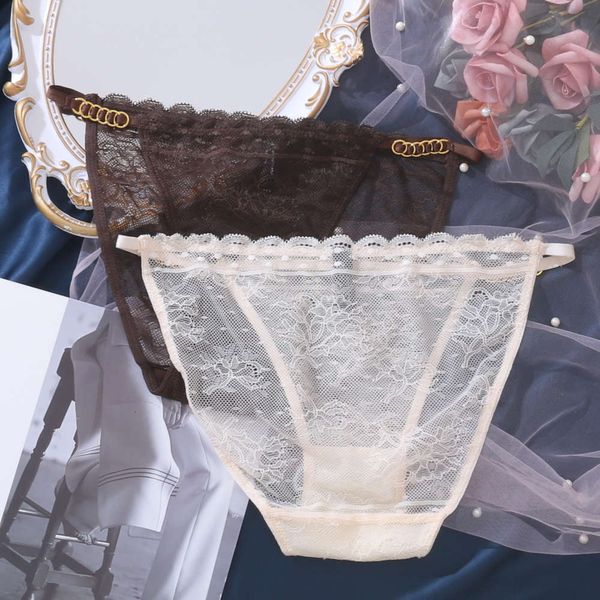 court style waist lace underwear women's metal buckle transparent fun flirting triangle pants, Black;white
court style waist lace underwear women's metal buckle transparent fun flirting triangle pants, Black;white