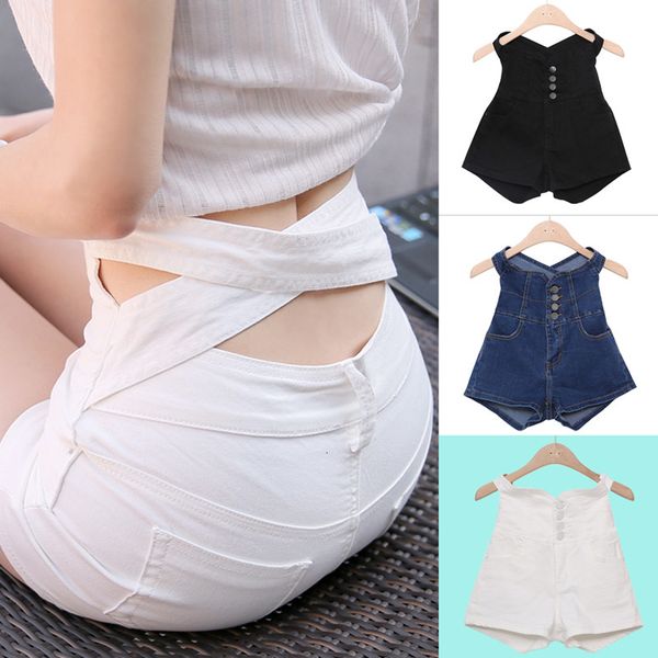 women's shorts korean new high waist denim for slim casual pants in summer 2019, White;black
women's shorts korean new high waist denim for slim casual pants in summer 2019, White;black