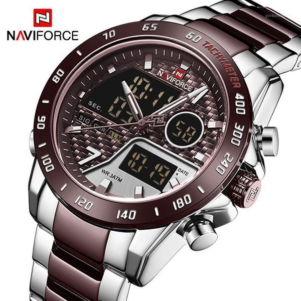 men's watches military digital chronograph sport quartz wristwatch male waterproof stainless steel clock wristwatches, Slivery;brown
men's watches military digital chronograph sport quartz wristwatch male waterproof stainless steel clock wristwatches, Slivery;brown