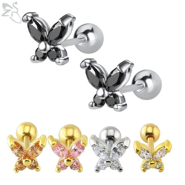 stud zs butterfly shape stainless steel earrings colorful cz crystal ear studs for children girls baby kids cute piercings, Golden;silver
stud zs butterfly shape stainless steel earrings colorful cz crystal ear studs for children girls baby kids cute piercings, Golden;silver