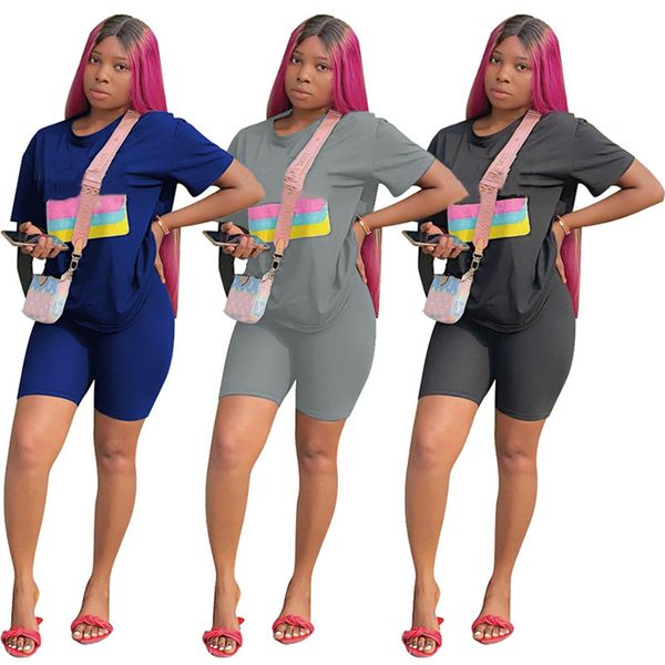 women letter tracksuits solid color two piece sets casual sweatsuit summer clothing sports running suit short sleeve t shirt+mini shorts plu, Gray
women letter tracksuits solid color two piece sets casual sweatsuit summer clothing sports running suit short sleeve t shirt+mini shorts plu, Gray