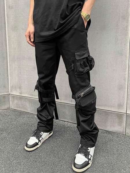 men's pants 27-46 2021 men women clothing hair stylist fashion pocket strap street overalls casual trousers plus size costumes, Black
men's pants 27-46 2021 men women clothing hair stylist fashion pocket strap street overalls casual trousers plus size costumes, Black