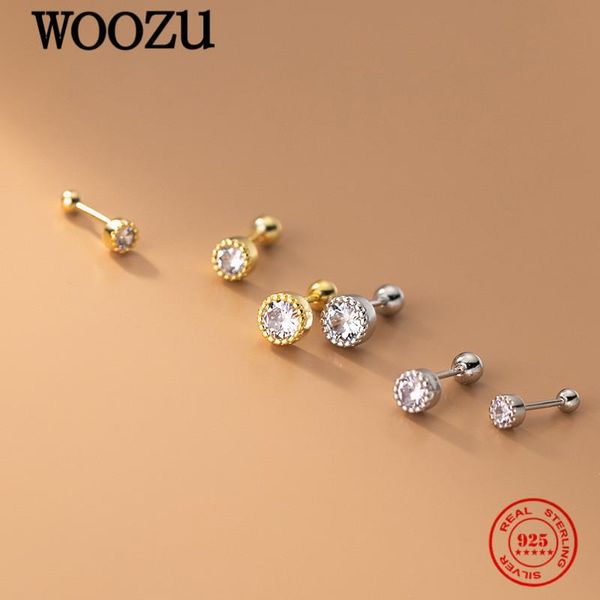 stud woozu real 925 sterling silver 3/4/5/6mm crystal zircon spiral earrings for women french teen kid jewelry gifts accessories, Golden;silver
stud woozu real 925 sterling silver 3/4/5/6mm crystal zircon spiral earrings for women french teen kid jewelry gifts accessories, Golden;silver