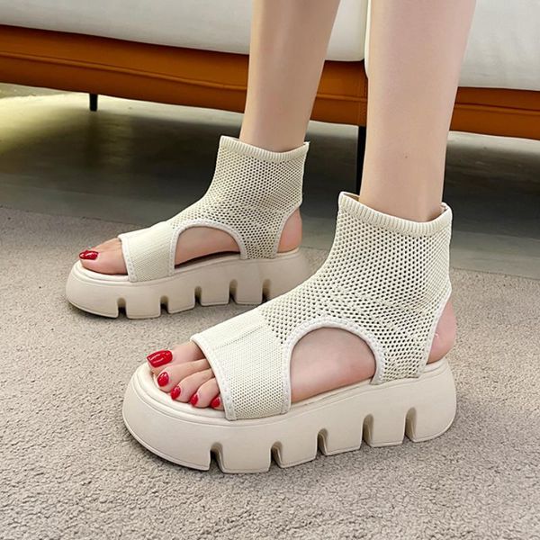 sandals women 2021 knitting mesh casual wedge shoes woman summer fashion slip-on platform socks, Black
sandals women 2021 knitting mesh casual wedge shoes woman summer fashion slip-on platform socks, Black