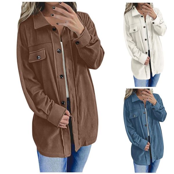 women's jackets women solid jacket vintage oversize shirts 2022 spring-autumn chic ladies streetwear loose shirt elegant female outfit, Black;brown
women's jackets women solid jacket vintage oversize shirts 2022 spring-autumn chic ladies streetwear loose shirt elegant female outfit, Black;brown