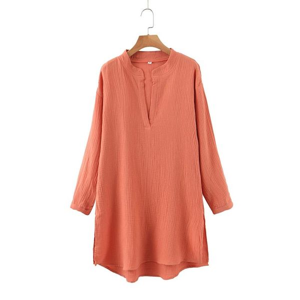 casual dresses women spring long sleeve straight dress v neck solid color knee length loose split female cotton xz2387, Black;gray
casual dresses women spring long sleeve straight dress v neck solid color knee length loose split female cotton xz2387, Black;gray