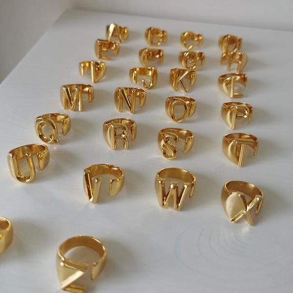 cluster rings 2021 good quality streey style jewelry 18k gold plated bold stereoscopic open size 26 letters initial for women, Golden;silver
cluster rings 2021 good quality streey style jewelry 18k gold plated bold stereoscopic open size 26 letters initial for women, Golden;silver