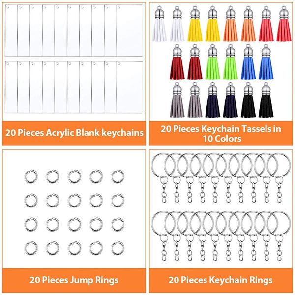 keychains 80 pcs diy acrylic ornament blanks kit color tassels key chain rings jump lx9e, Silver
keychains 80 pcs diy acrylic ornament blanks kit color tassels key chain rings jump lx9e, Silver