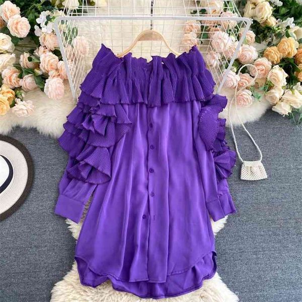women's autumn blouse european pleated ruffled slash neck puff sleeve shirts chiffon female blusa pl576 210401, White
women's autumn blouse european pleated ruffled slash neck puff sleeve shirts chiffon female blusa pl576 210401, White