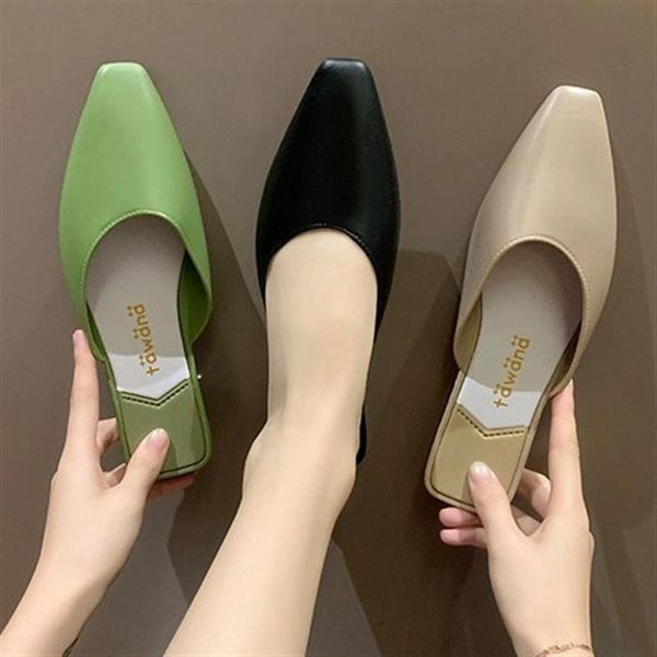 korean fashion all-match low-heeled shallow mouth soft-soled sandals and slippers, Black
korean fashion all-match low-heeled shallow mouth soft-soled sandals and slippers, Black