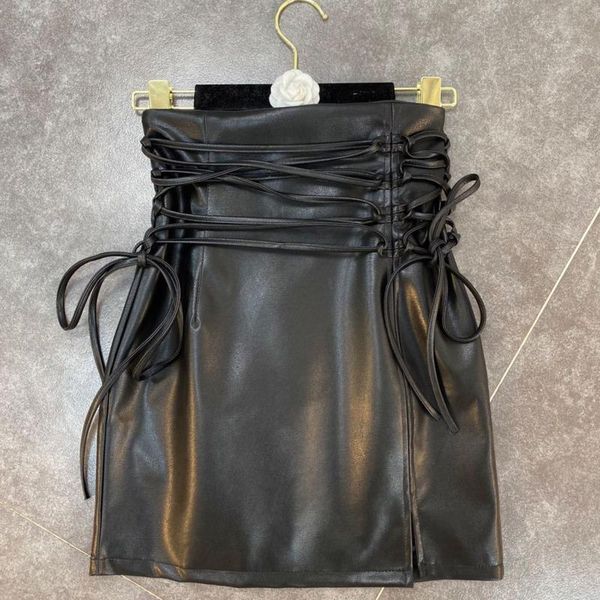 skirts fabpop 2021 spring arrivals black solid color high waist bandage rope short pu skirt mz438
skirts fabpop 2021 spring arrivals black solid color high waist bandage rope short pu skirt mz438