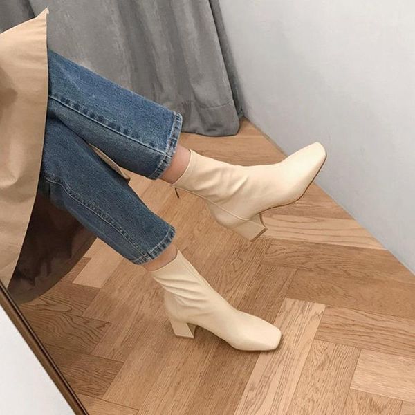 boots female british style 2021 spring and autumn single square toe thick heel net red thin high heels short, Black
boots female british style 2021 spring and autumn single square toe thick heel net red thin high heels short, Black