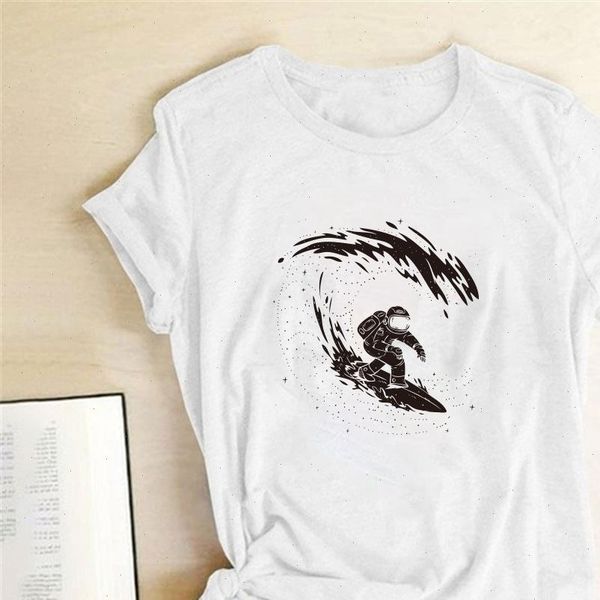 women t shirts astronaut printing clothes summer cotton graphic vogue shirt crew neck woman casual, White
women t shirts astronaut printing clothes summer cotton graphic vogue shirt crew neck woman casual, White