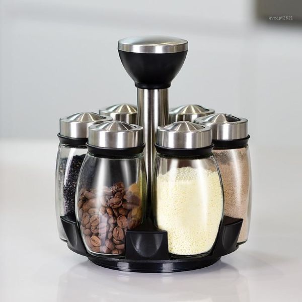 storage bottles & jars condiment box seasoning kitchen salt glass bottle