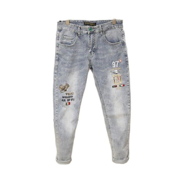 men's jeans fashion korean streetwear 2021designer embroidered hiphop brand vintage guy light-colored cowboy teenager harem pants, Blue
men's jeans fashion korean streetwear 2021designer embroidered hiphop brand vintage guy light-colored cowboy teenager harem pants, Blue