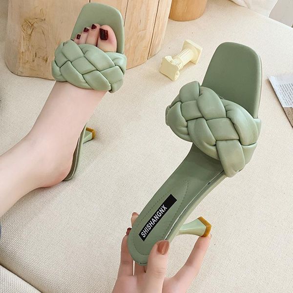 dress shoes women slipper ladies thin high heel sandal weave designer nice summer slip-on open toe brown outdoor slides flip flop, Black
dress shoes women slipper ladies thin high heel sandal weave designer nice summer slip-on open toe brown outdoor slides flip flop, Black