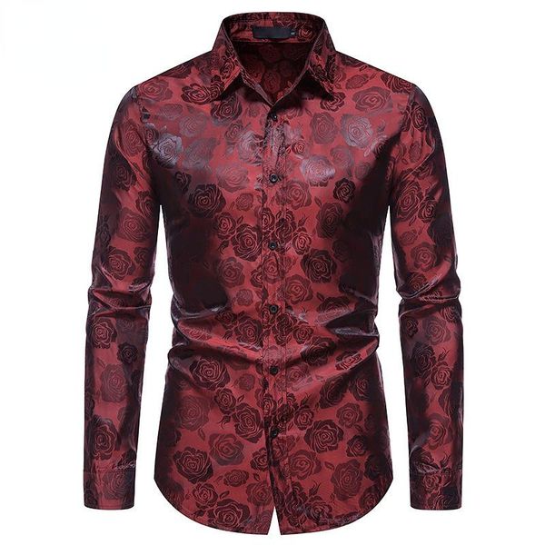 men's dress shirts 2021 long sleeve shirt fashion rose printing slim wedding banquet button male high quality, White;black
men's dress shirts 2021 long sleeve shirt fashion rose printing slim wedding banquet button male high quality, White;black