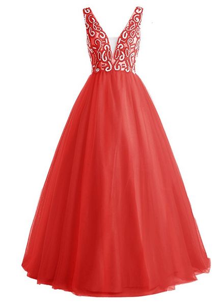 evening dresses red gown vestidos de noite longos beads deep v neck plus size backless prom es long, Black;red
evening dresses red gown vestidos de noite longos beads deep v neck plus size backless prom es long, Black;red