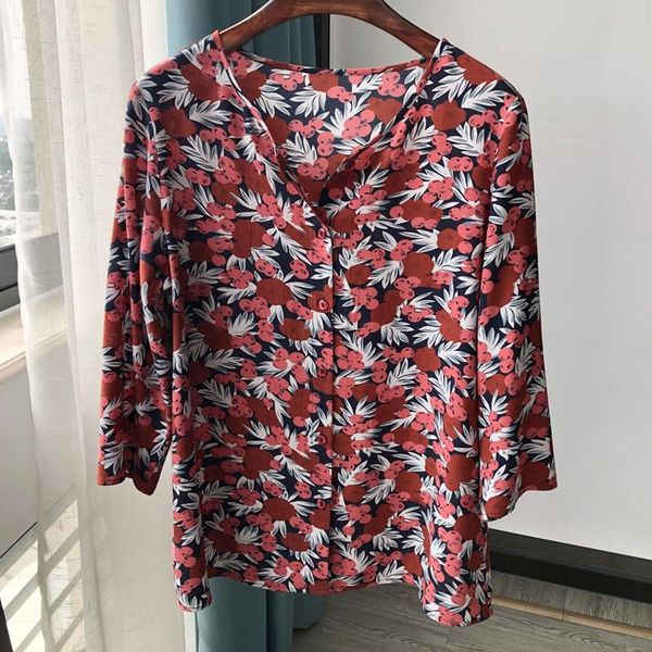 viscose women's blouse o-neck lady spring and summer sweet print vintage female short with buttons blouses & shirts, White
viscose women's blouse o-neck lady spring and summer sweet print vintage female short with buttons blouses & shirts, White